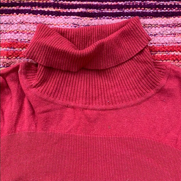 J. Jill Red Turtleneck Sweater, Business Casual Sweater - Picture 2 of 8